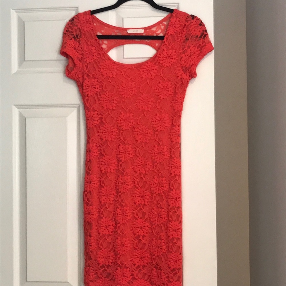 Small orange dress.   Perfect spring summer dress
